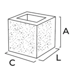 Meio Bloco Split 2 Topos Lisos - Image 2