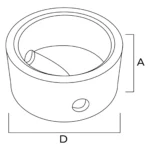 Fundo De Caixa De Visita Com Base E 1/2 Cana Com Entradas E Saídas Standard Para Tubo Corrugado - Image 2